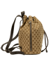 GG Drawstring Backpack, &pound;495, Handbags, Beige/Brown, Canvas, Side view